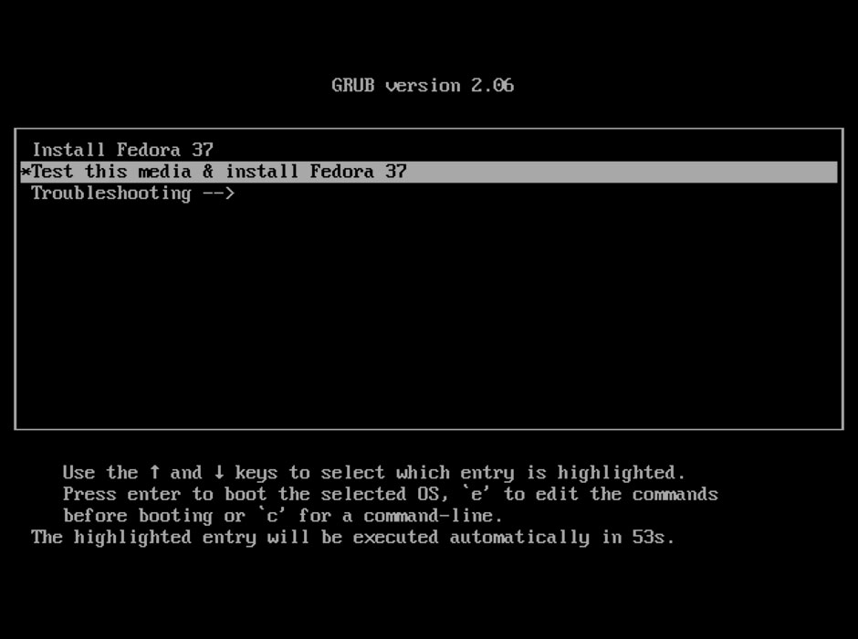 GRUB version 2.06